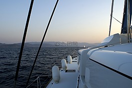 希腊,帆船,双体船