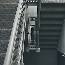 楼梯,爬上,楼梯间