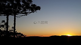 巴西,坎波斯做 jordão,山脉从rio grande do sul