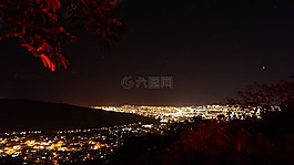 城巿夜景,風景,夜空