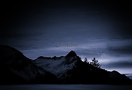 山,山峰,冬天