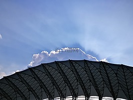 运动场,天空,蓝天