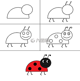 图,瓢虫,红色