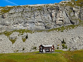 berghaus的,高山的房子,卵石