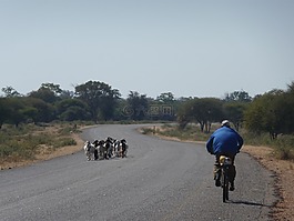 孤独,非洲,骑单车的男子