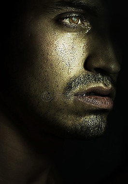 男子,眼泪,撕