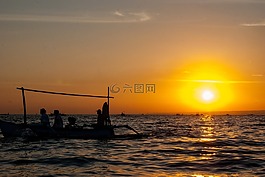 日出,海,海上日出