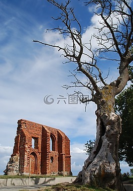 trzęsacz,教堂,废墟