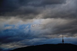 堪培拉,电讯塔,恶劣的天气