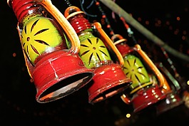 黄色,红色,灯