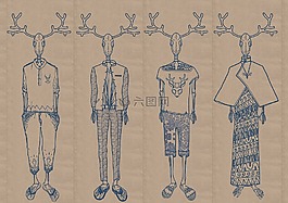 骷髅,线条,时尚