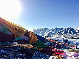 逆光,藏族,雪山