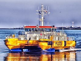 双体船,船,天空