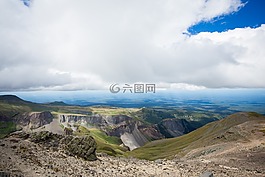 长白山,云层,蓝天