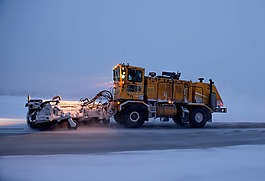扫雪机,路,卡车