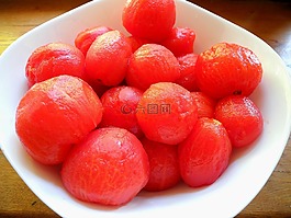 西红柿,蔬菜,剥西红柿