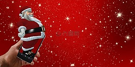 圣诞老人,圣诞节,智能手机