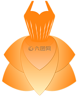 服装,公主,橙色的衣服