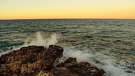 岩质海岸,波,海岸