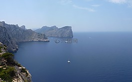 陡崖,马洛卡,西班牙