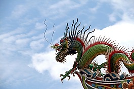 龍,彩色,天空