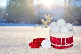 冬天,雪球,雪