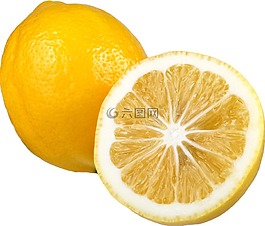 柠檬,片的柠檬,水果