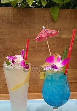 喝,热带,果汁