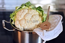 菜花,蔬菜,锅