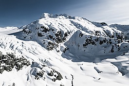 山,雪,小山