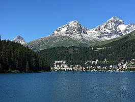 圣莫里兹,高山,湖