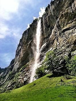 大瀑布,山,风景
