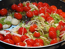 蔬菜潘,蕃茄,韭菜