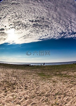 天空,蓝色,蓝色的天空