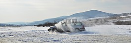 雪域景观,汽车,速度