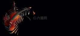 小提琴,听,的声音