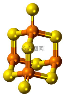 磷硫醚,分子,模型