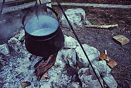 蒸煮锅,大锅,黑