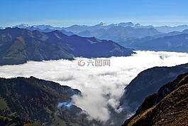 他,瑞士,雾