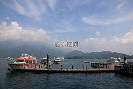 碼頭,船,日月潭
