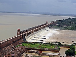 坝,tungabhadra,河