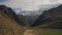 山区河流,塔吉克斯坦,帕米尔高原