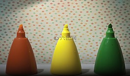 对象,彩色的铅笔,荧光笔