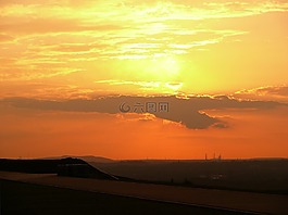 日落,天空,转储 hoheward