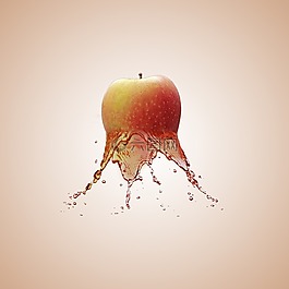 苹果,分散,水