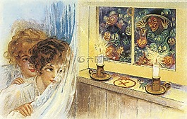 儿童,万圣节,怪物