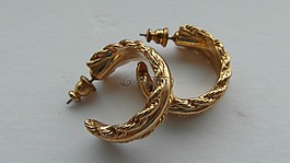 复古金耳环,古董黄金首饰,耳环