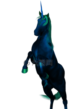 独角兽,马,幻想