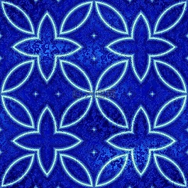 蜡染布,蓝色,设计