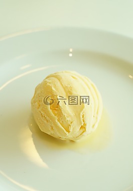 冰淇淋,香草,沙漠